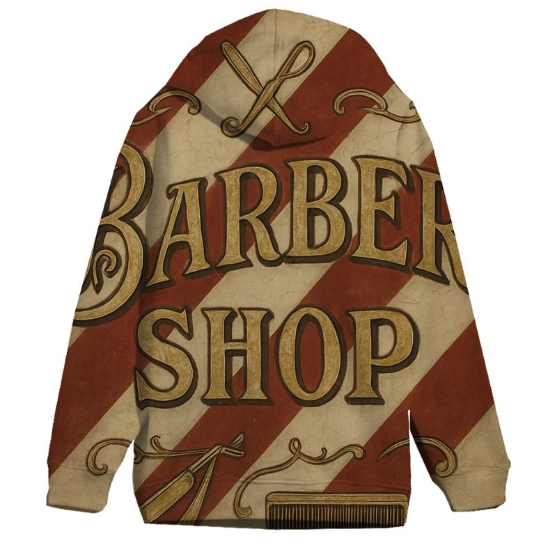 Old Time Barber Shop Signboard Design hoodies fashion