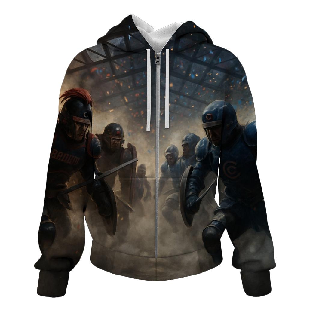 Thunder Tunnel Entrance Braves And Cubs zip-up hoodies