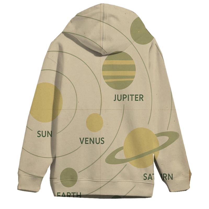 Retro Classroom Diagram Poster embroidered hoodies