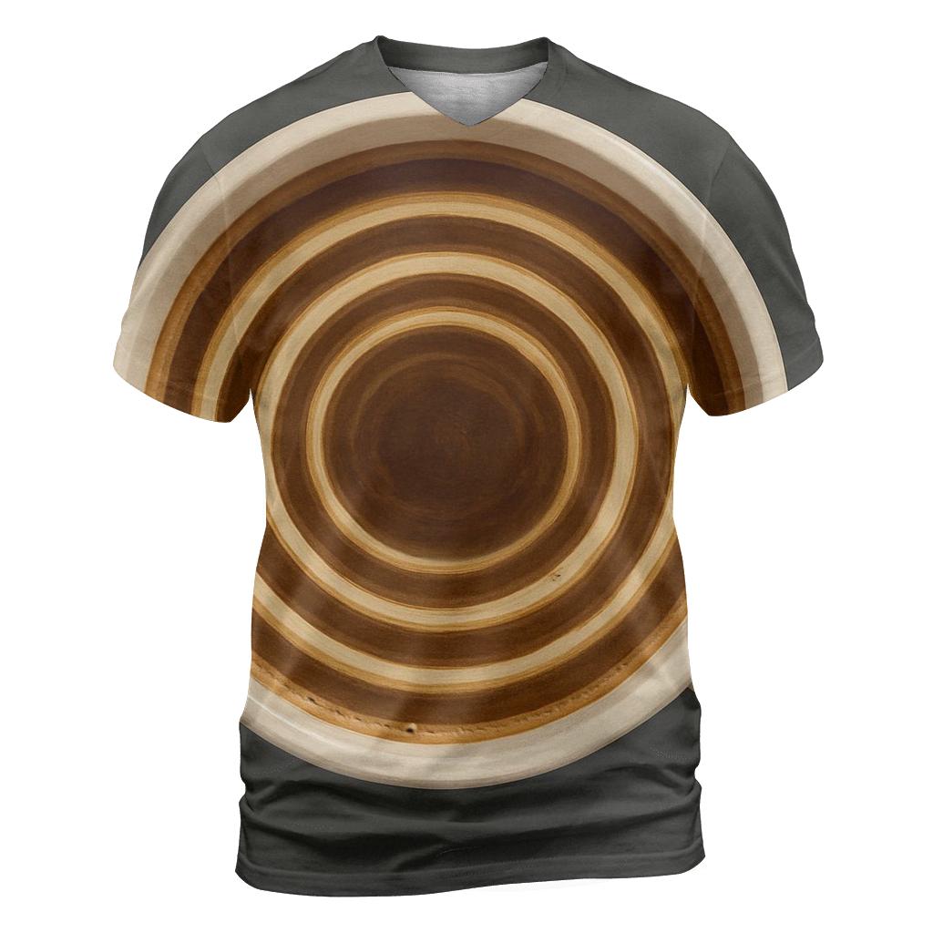 Cream Ripple Topview vibrant all-over design tees