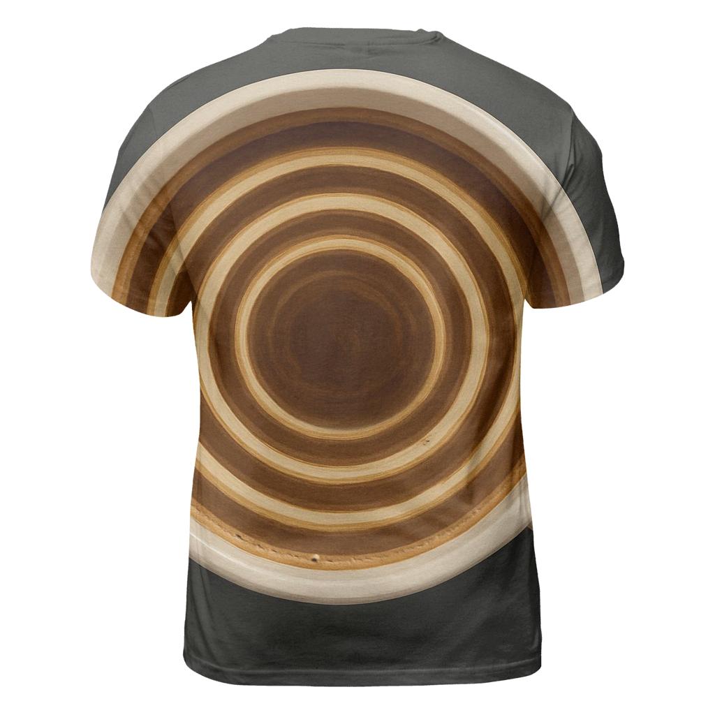 Cream Ripple Topview vibrant all-over design tees