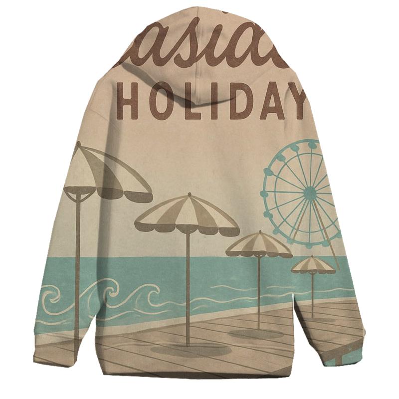 Vintage Beach Boardwalk Advertisement lightweight hoodies