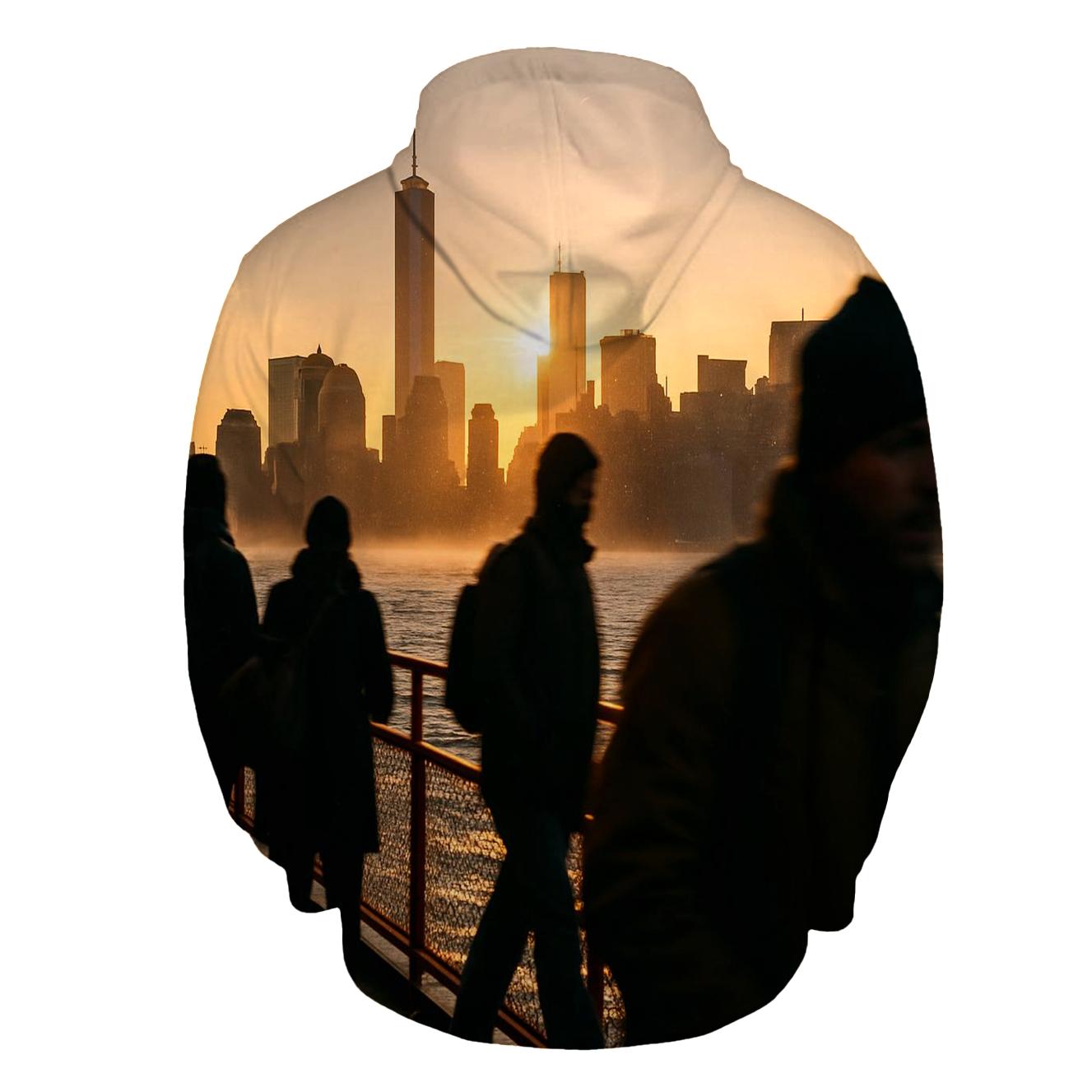 Financial District Sunrise From Staten Island Ferry custom hoodies