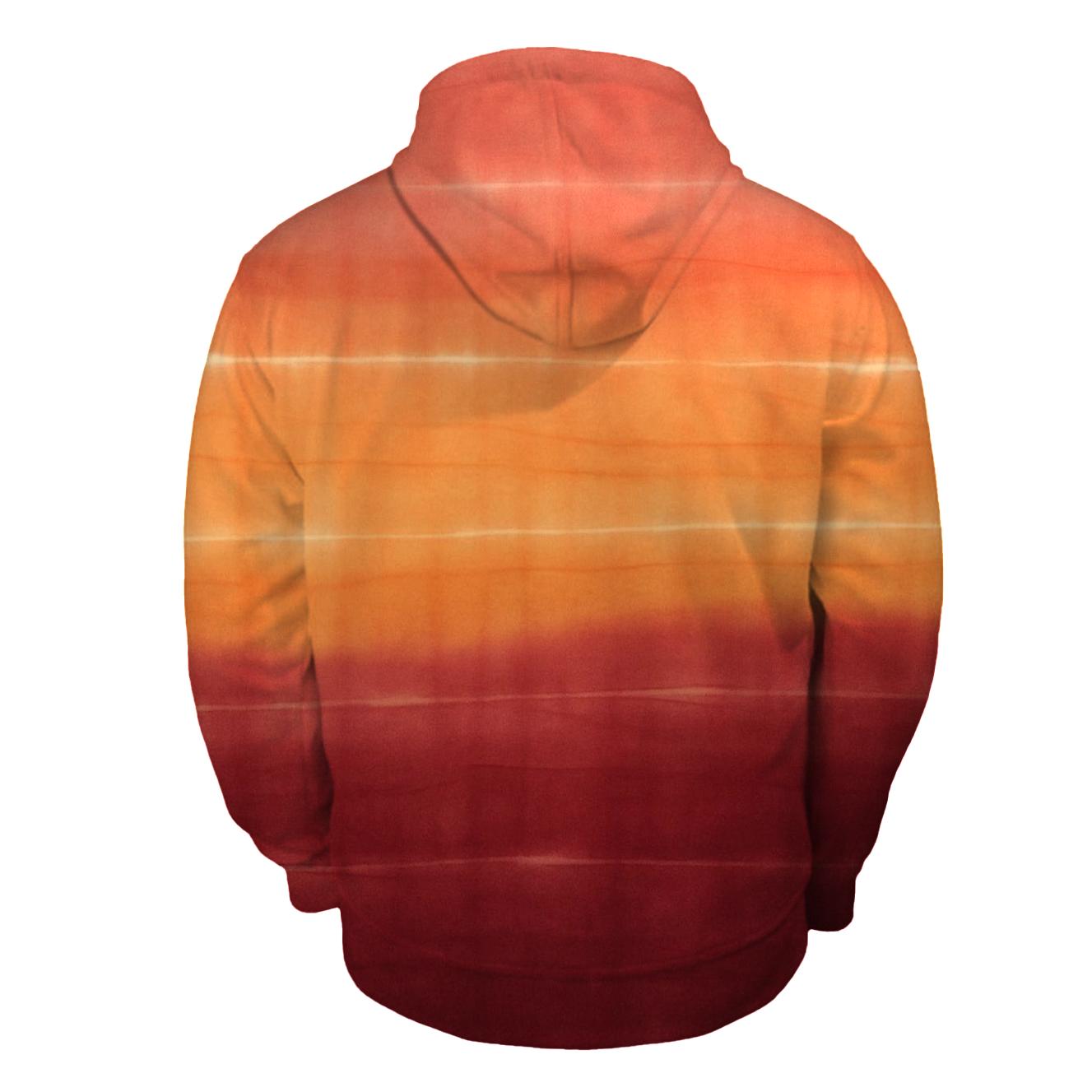 Sunset Horizon Stripe Overdye designer hoodies