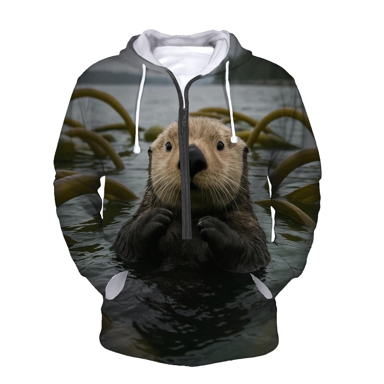 Kelp Forest Patrol Sea Otter custom hoodies