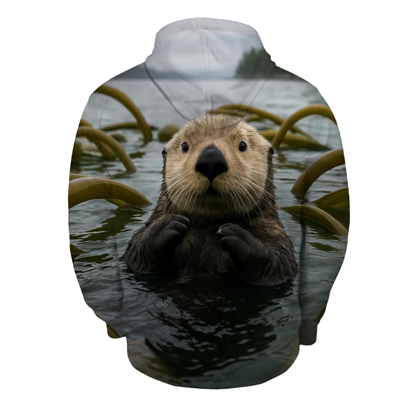 Kelp Forest Patrol Sea Otter custom hoodies