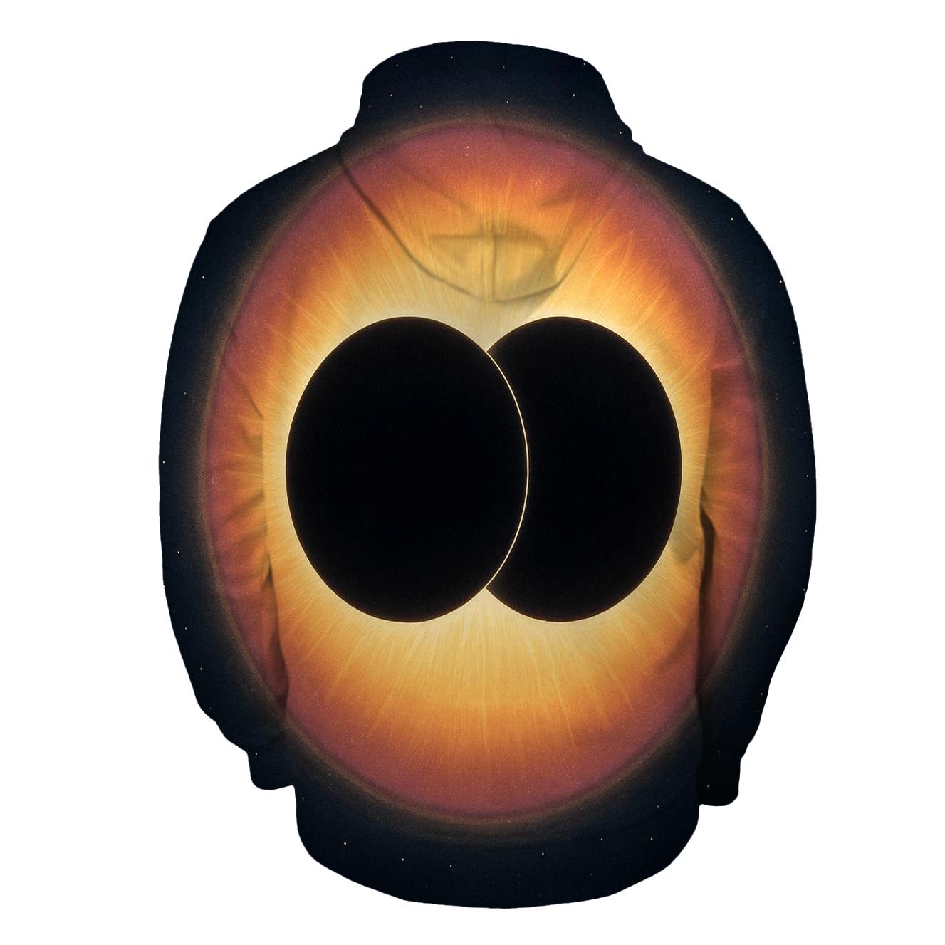 Binary Eclipse Corona Bands embroidered hoodies