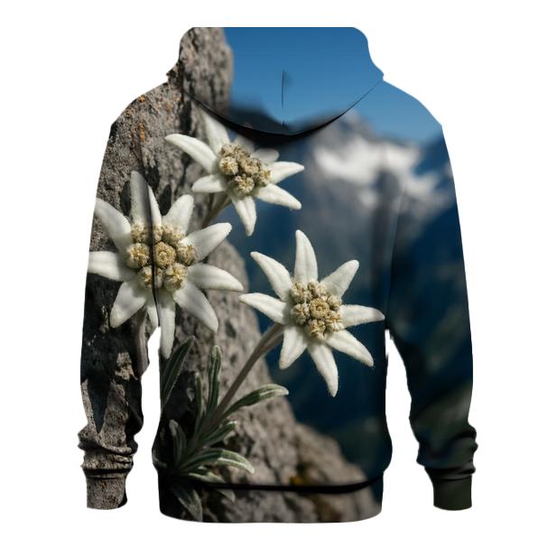 Alpine Edelweiss On Weathered Stone designer hoodies
