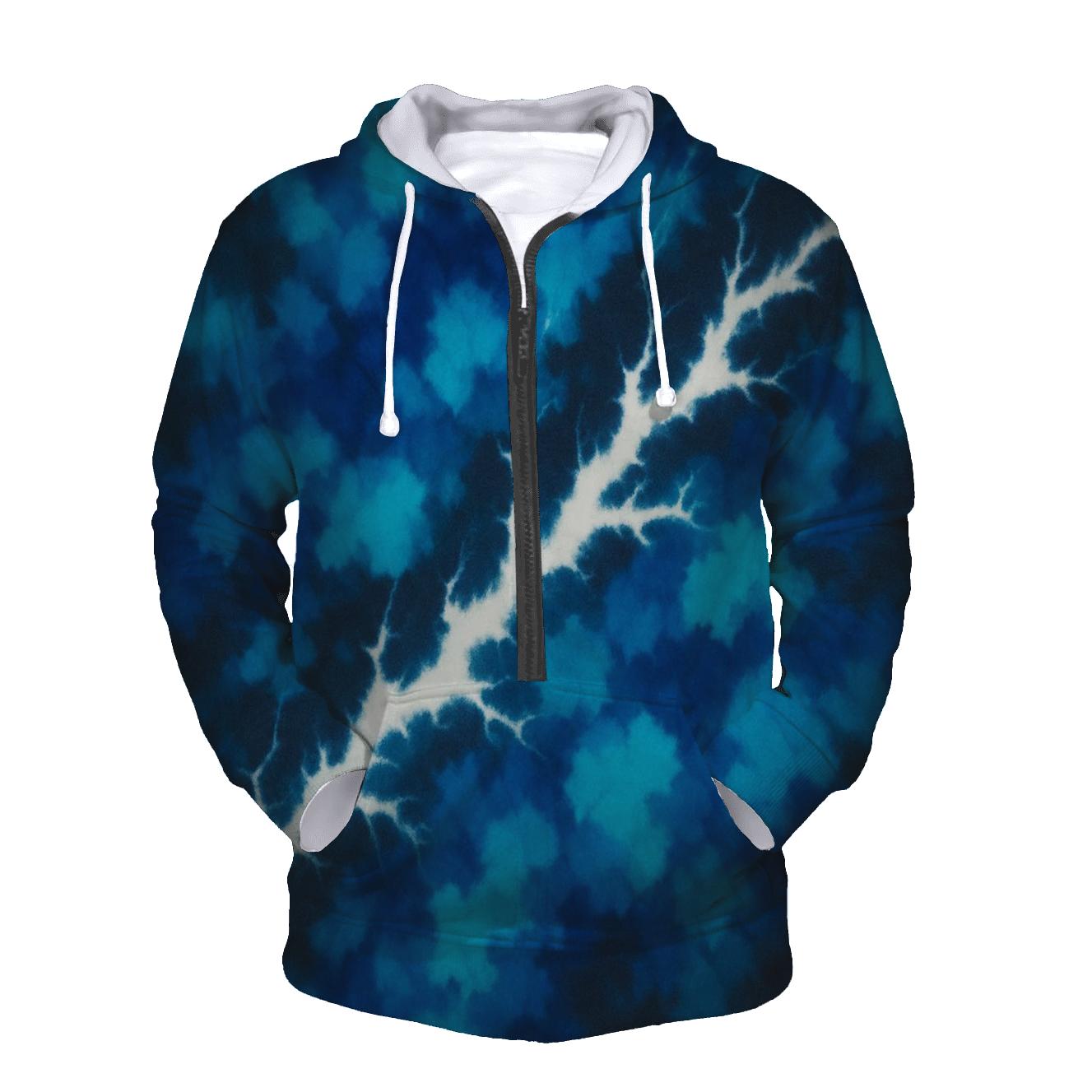 Diagonal Lightning Crumple Storm hoodies fashion