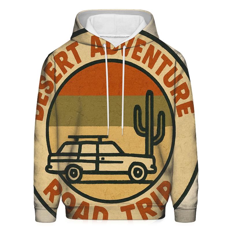 Seventies Desert Road Trip Badge hoodie styles