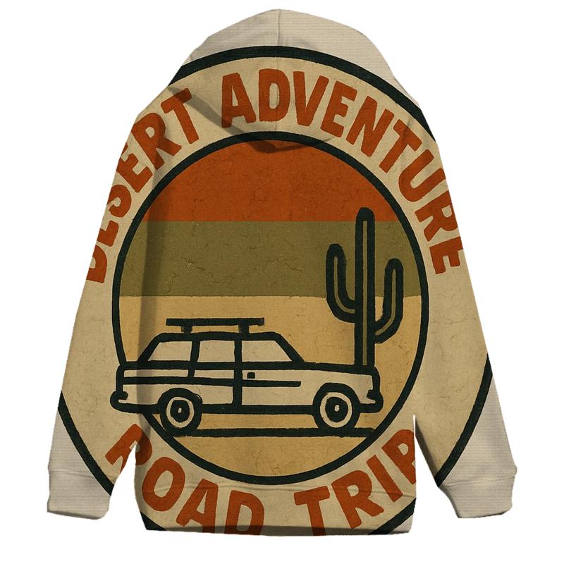 Seventies Desert Road Trip Badge hoodie styles