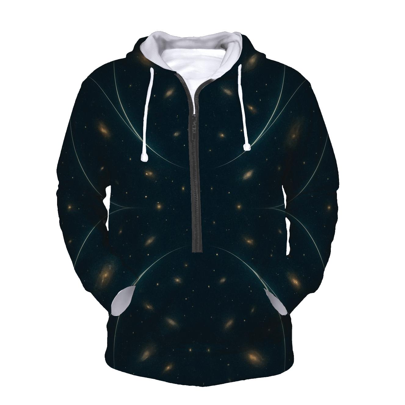 Gravitational Lens Arc Web printed hoodies