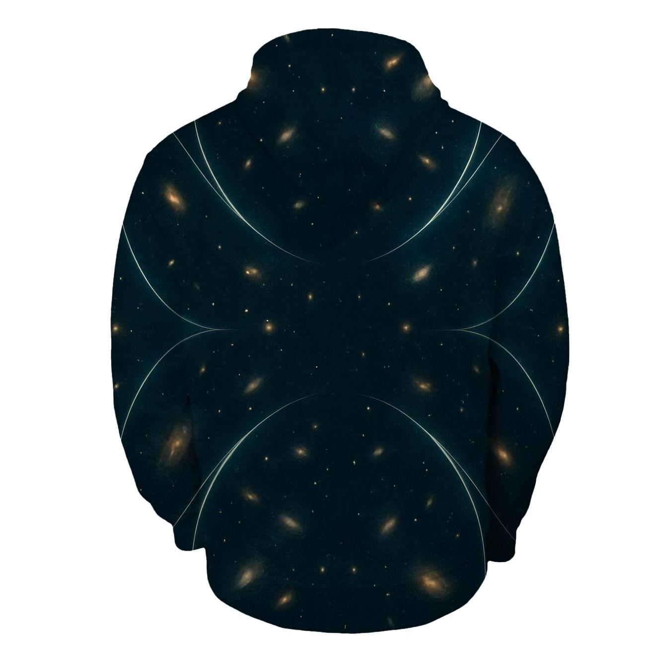Gravitational Lens Arc Web printed hoodies
