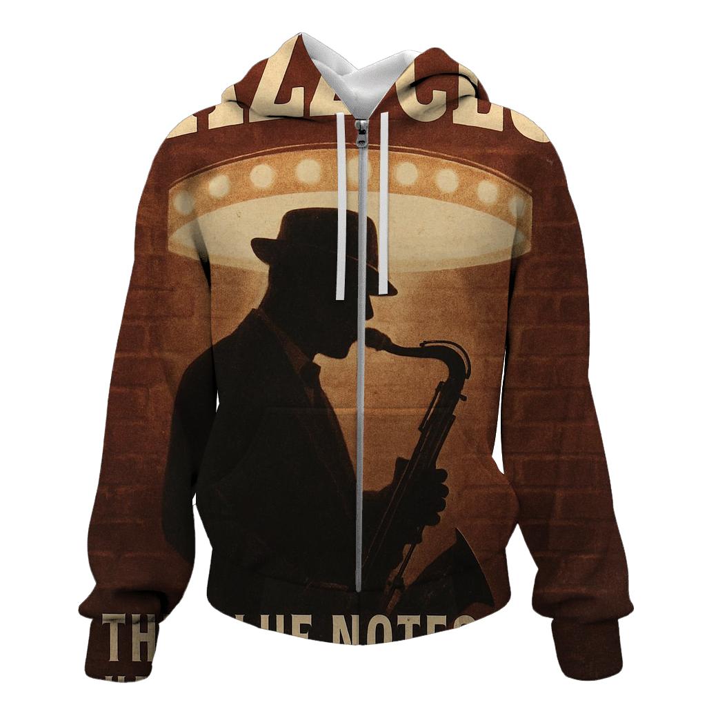 Vintage Jazz Club Night Poster custom hoodies