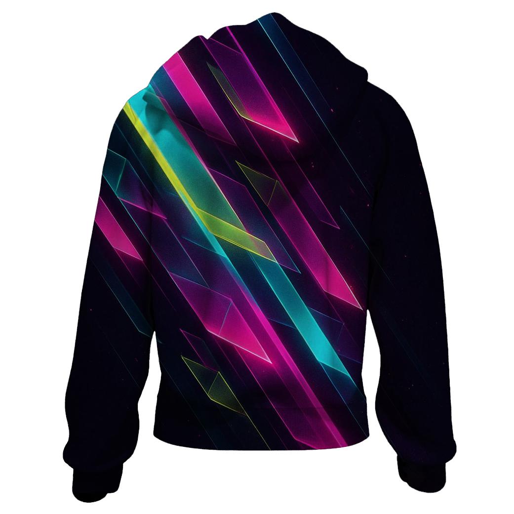 Neon Prism Cascade hoodie trends