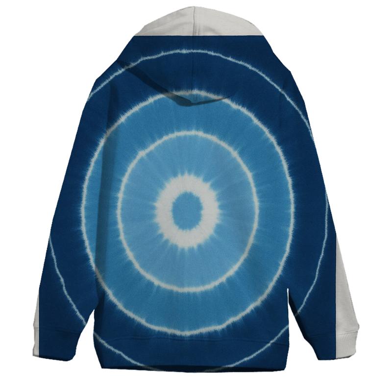 Indigo Moon Bullseye Field designer hoodies