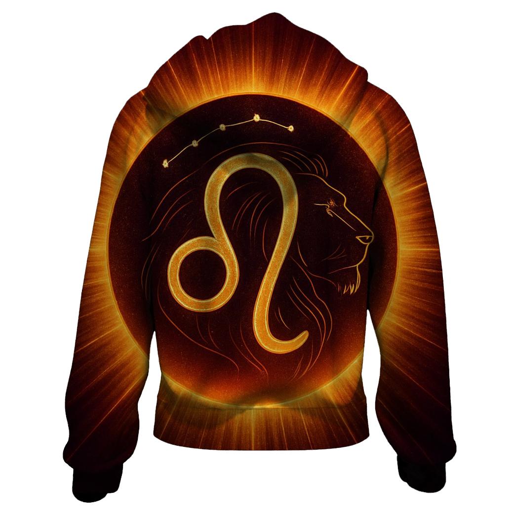 Solar Crown Leo Zodiac Crest hoodies fashion