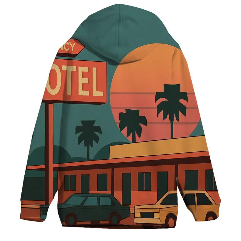 Sunset Motel Roadside custom hoodies