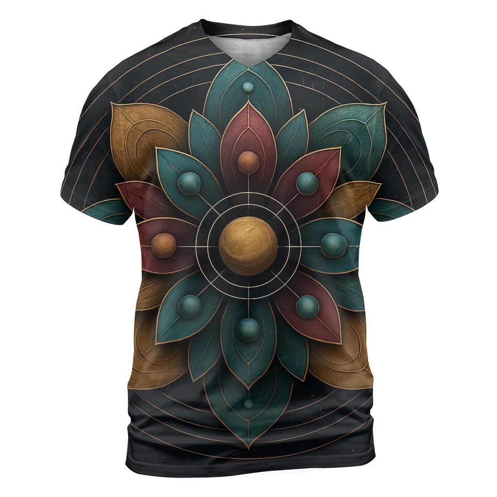 Stellar Time Flower vibrant all-over design tees