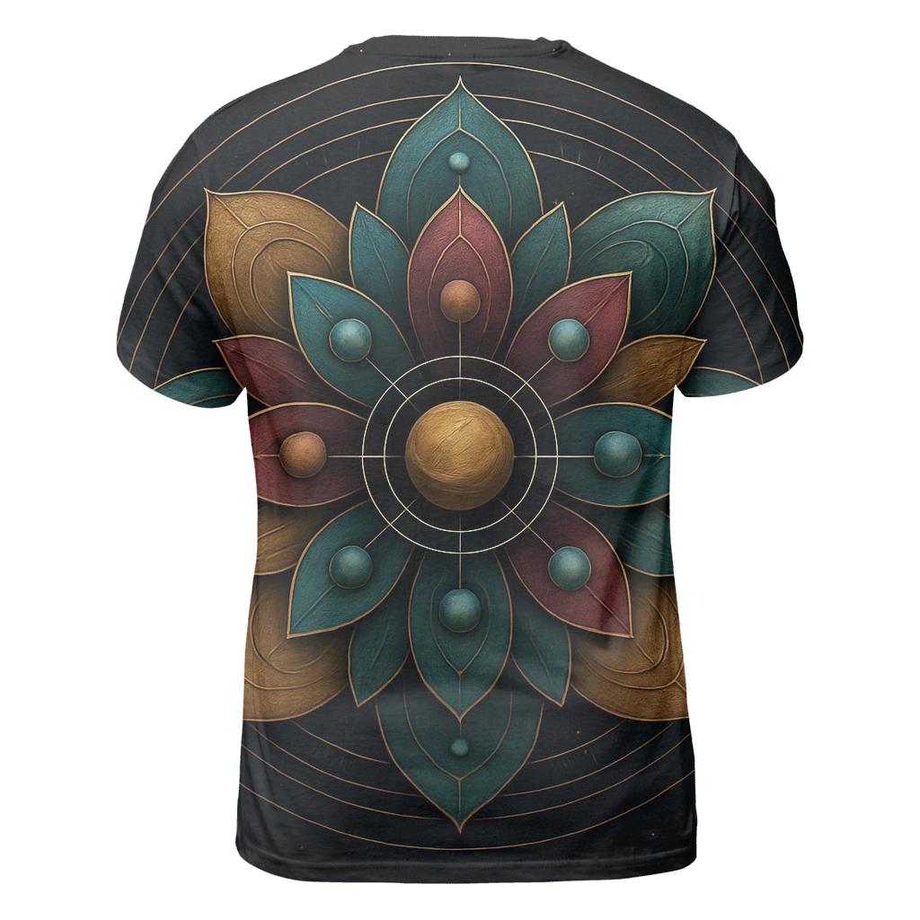 Stellar Time Flower vibrant all-over design tees