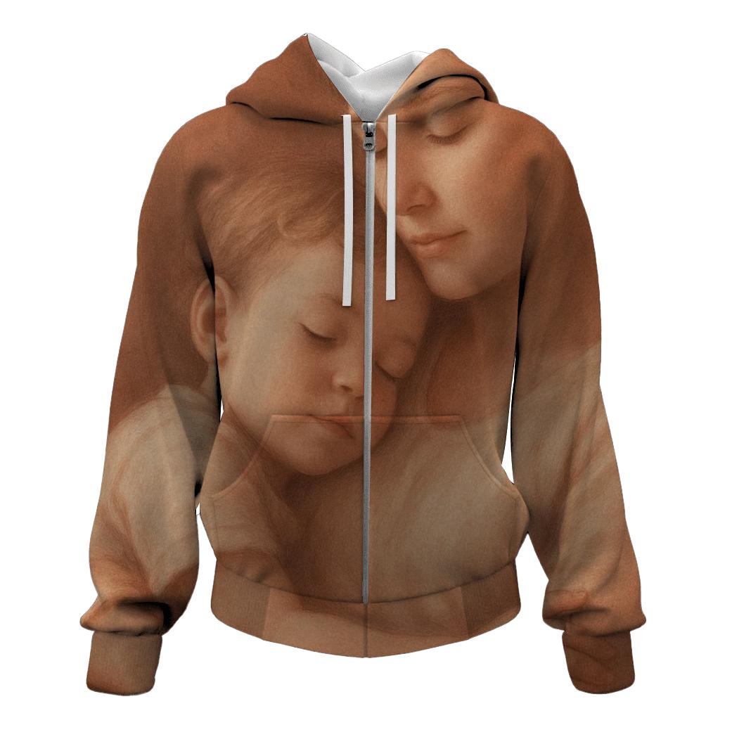 Her Heartbeat Beneath My Ear graphic hoodies