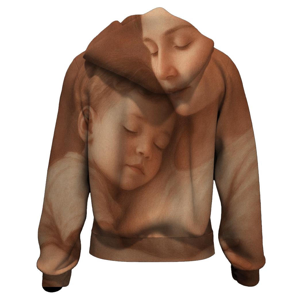 Her Heartbeat Beneath My Ear graphic hoodies