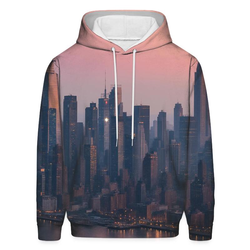 Hudson River Aerial Dawn Over Midtown designer hoodies