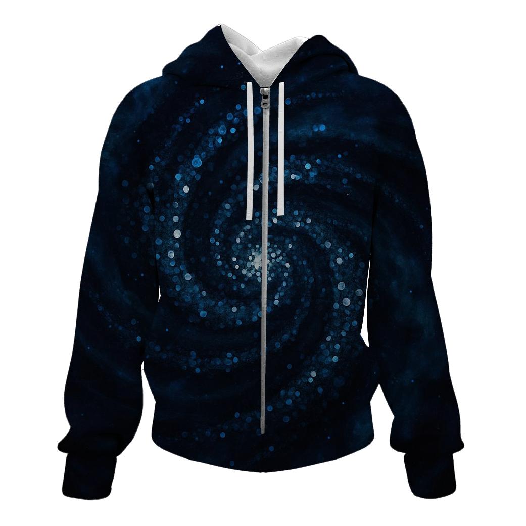 Midnight Sequin Nebula lightweight hoodies