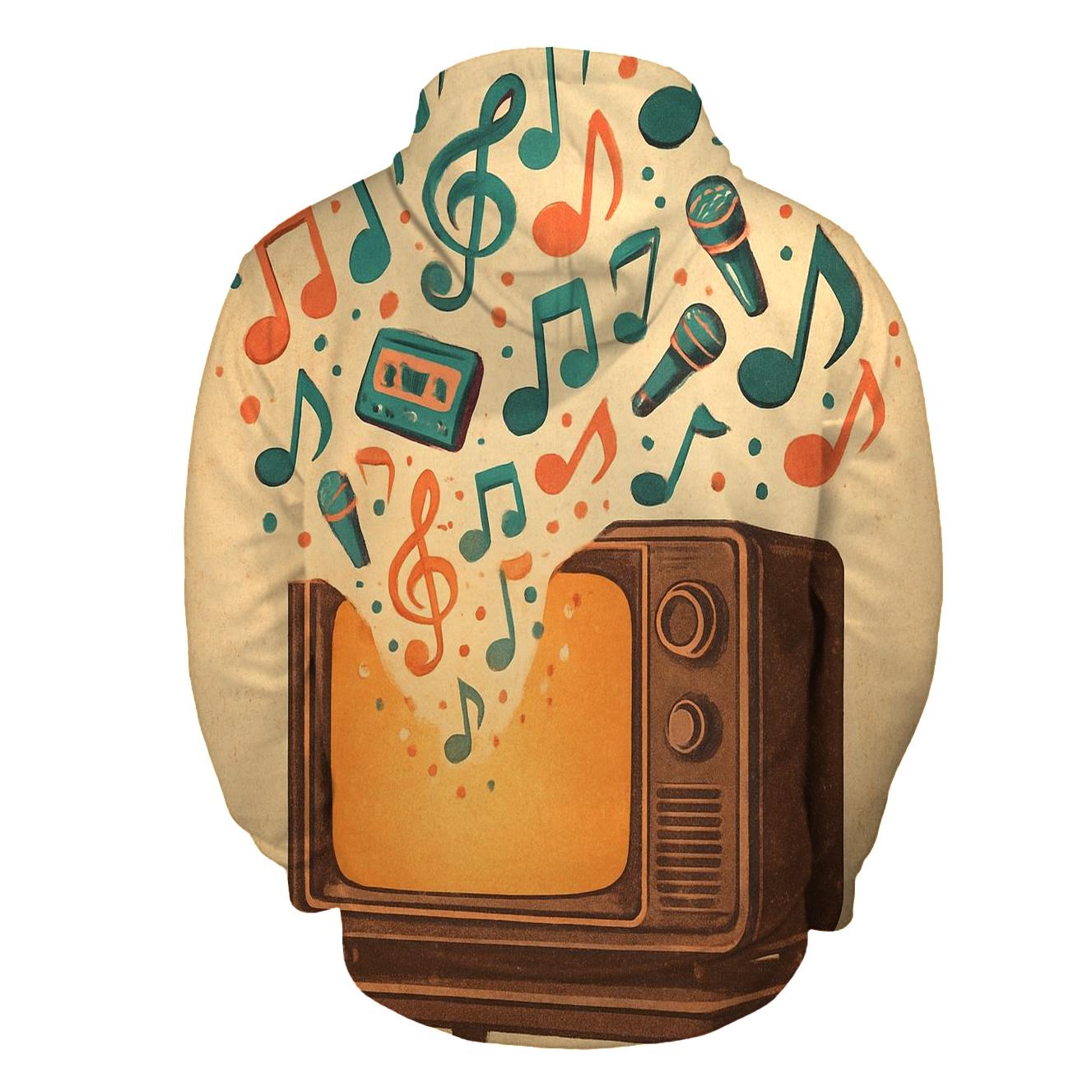 Retro TV Music Portal embroidered hoodies