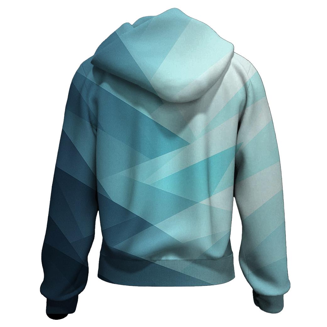 Chromatic Glacier Flow embroidered hoodies