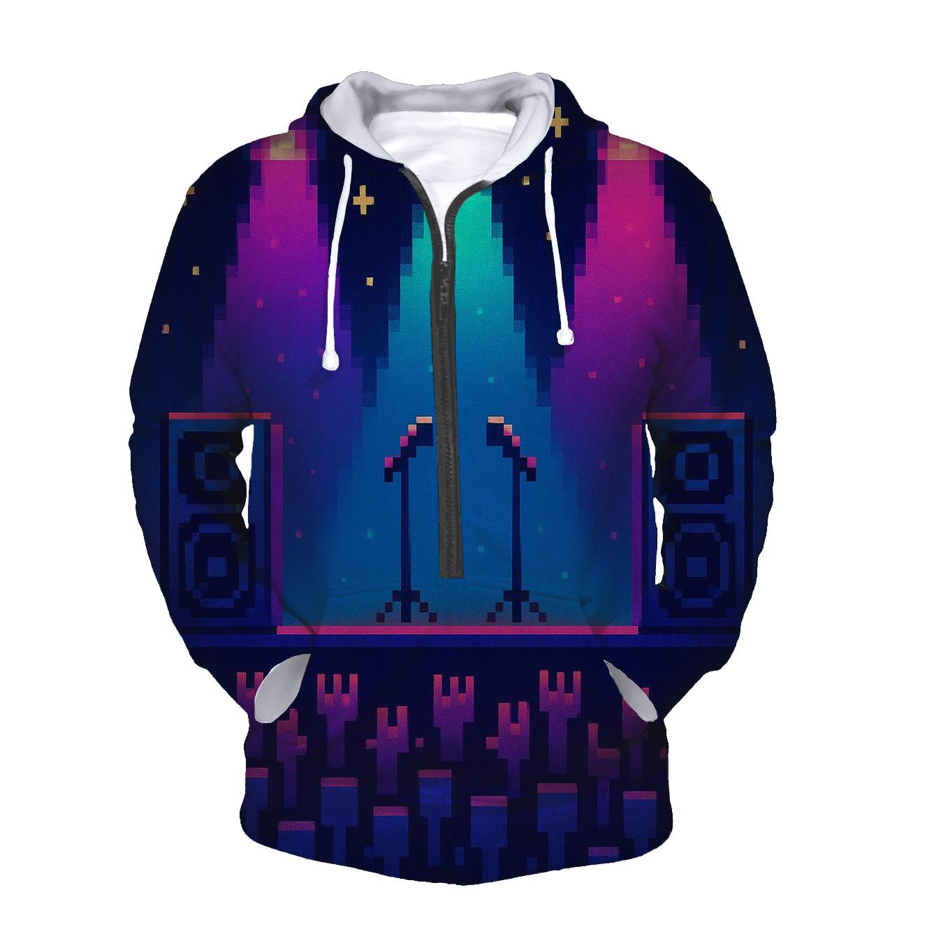 Pixel Stage Riot printed hoodies