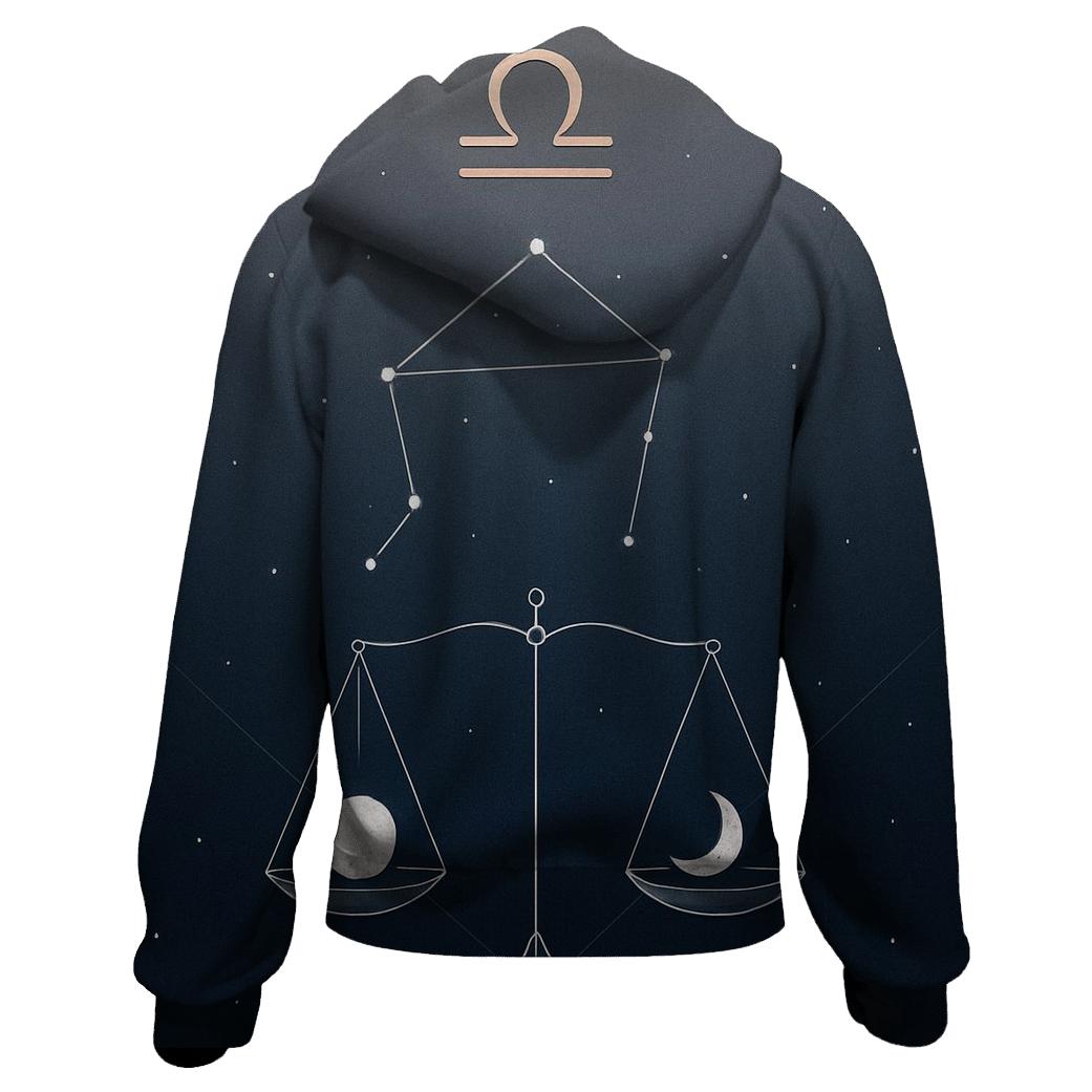 Libra Crescent Scales Alignment premium hoodies