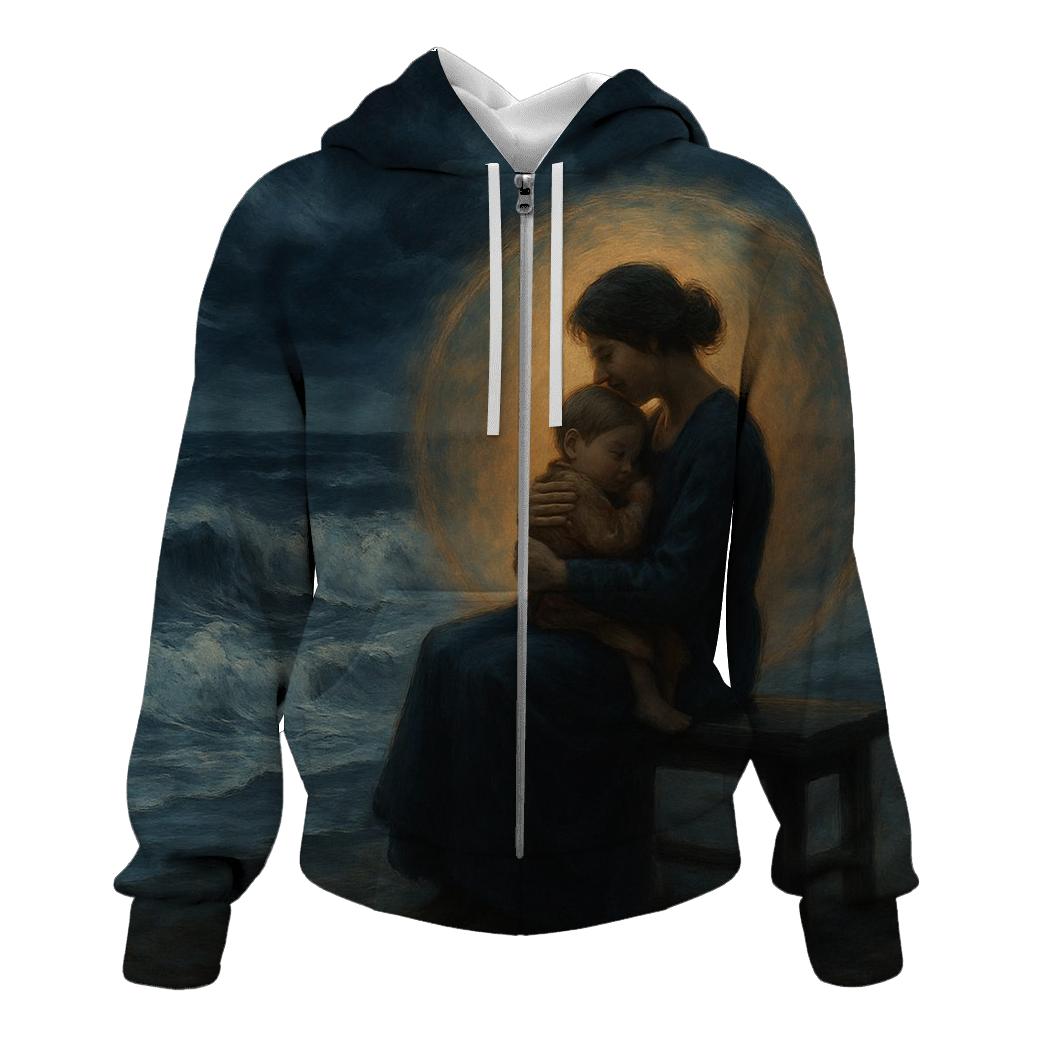 The Quiet Harbor Within Her Arms hoodies fashion