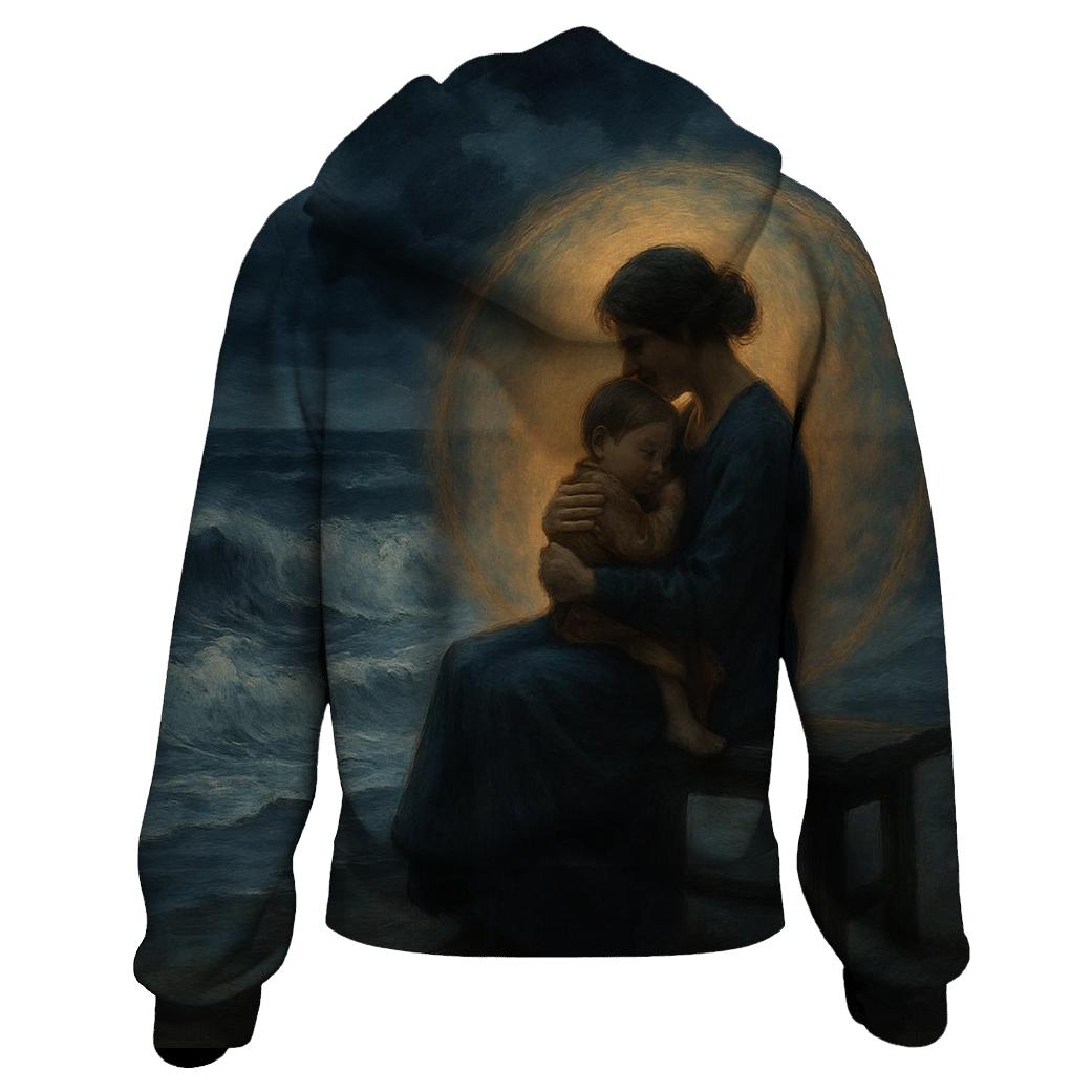 The Quiet Harbor Within Her Arms hoodies fashion