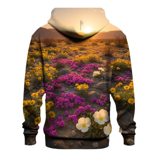 Desert Wildflowers After Rare Rain embroidered hoodies