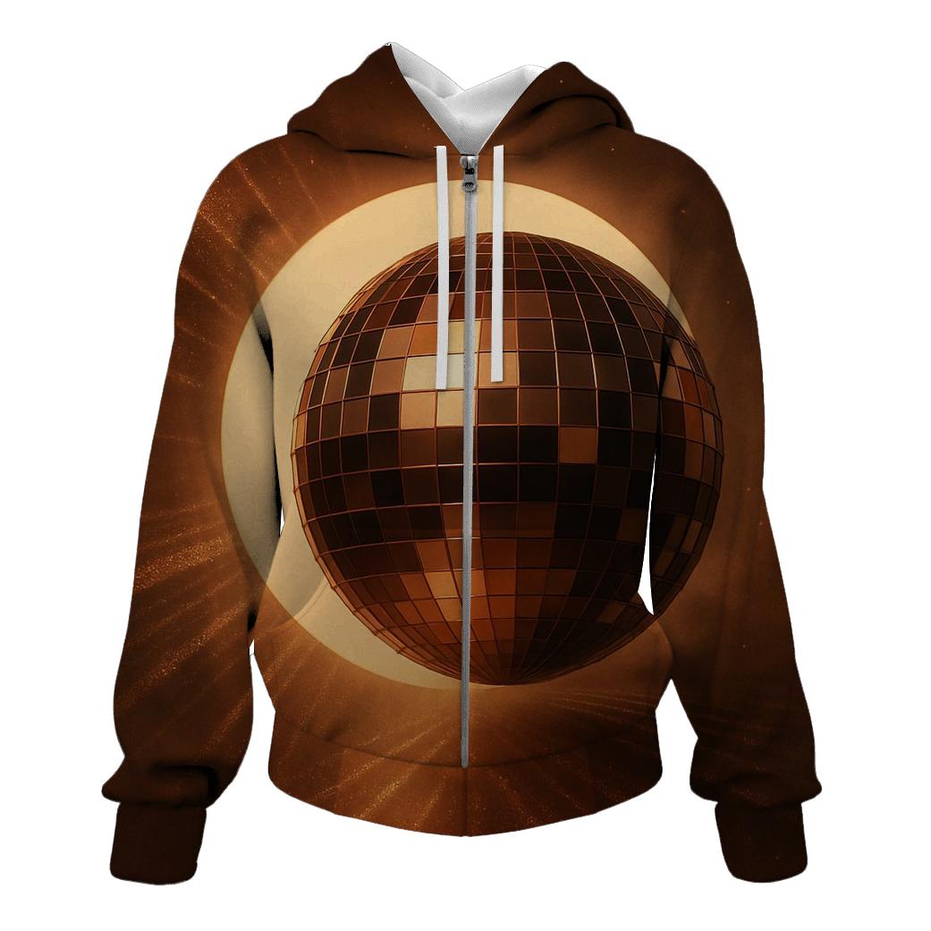 Bronzed Disco Eclipse embroidered hoodies