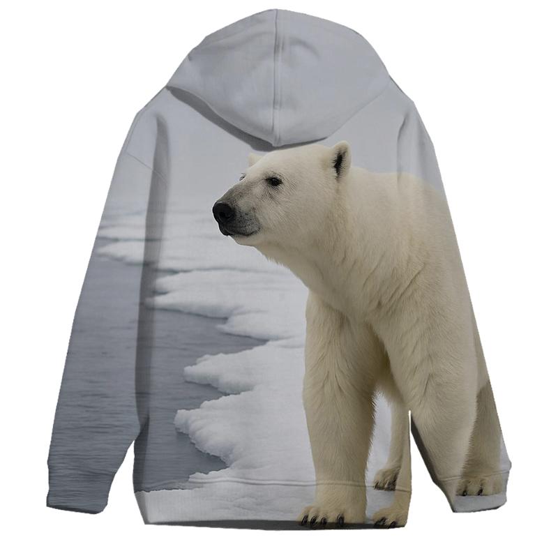 Ice Edge Vigil Polar Bear pullover hoodies