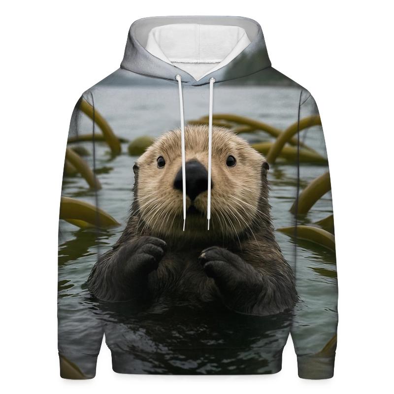 Kelp Forest Patrol Sea Otter custom hoodies
