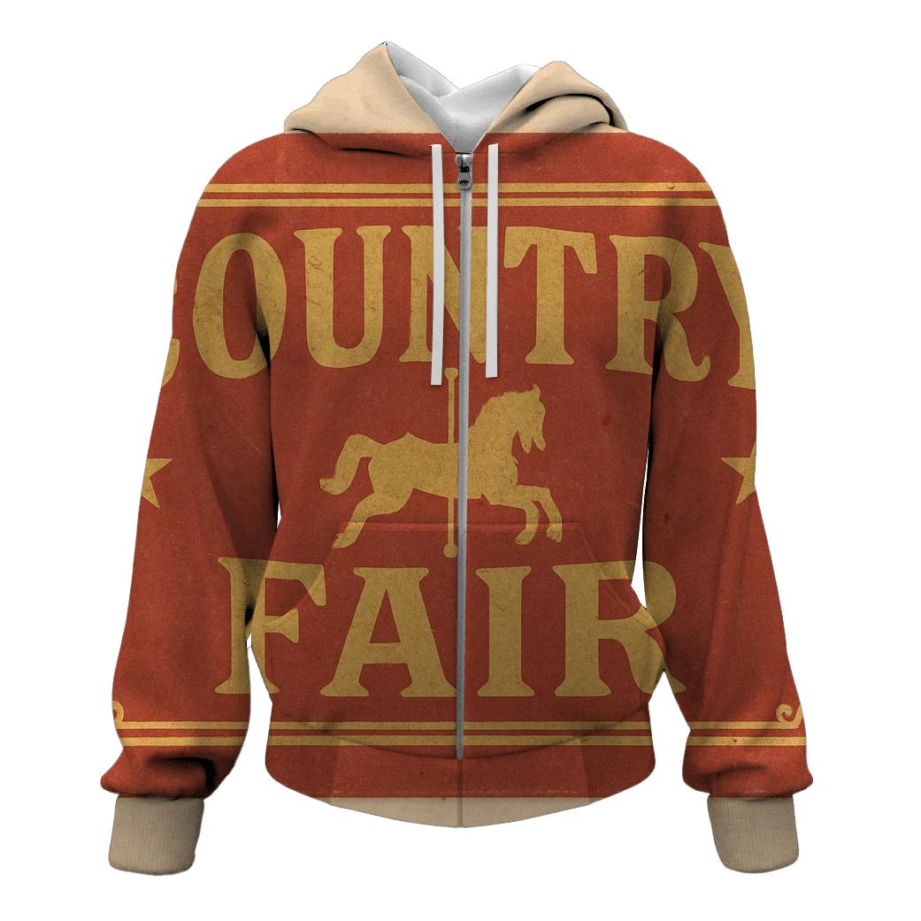 Rustic Country Fair Ticket Art hoodie trends