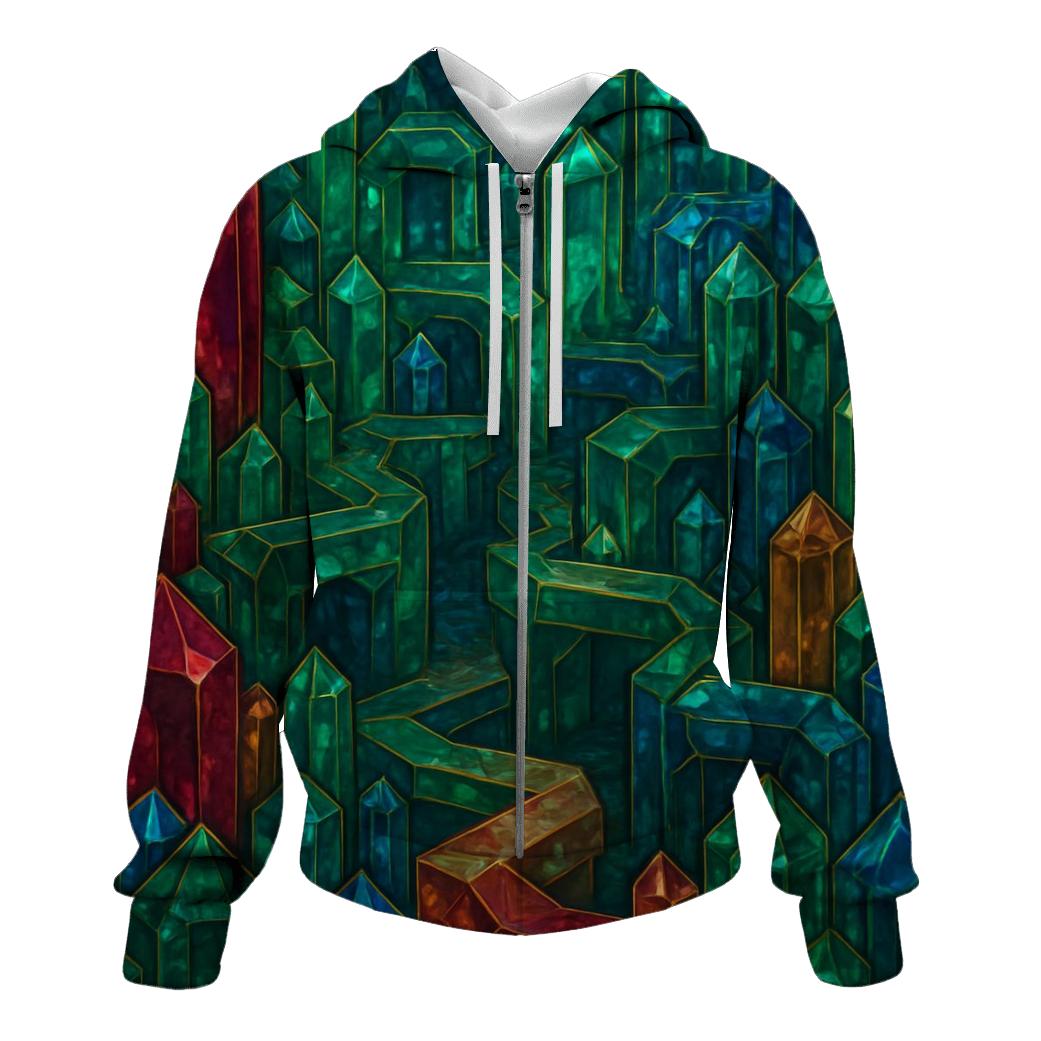 Jewel Tone Crystal Labyrinth hoodie trends