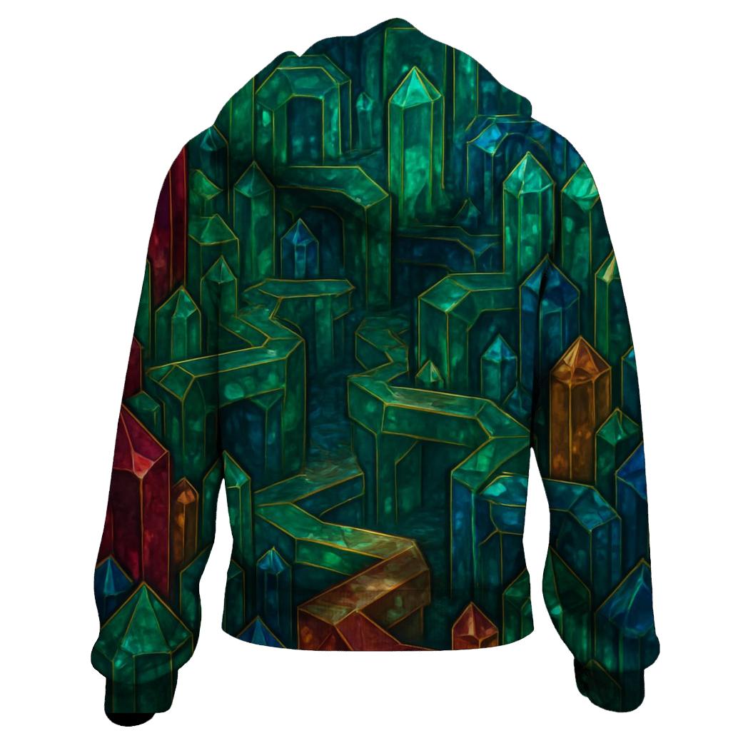 Jewel Tone Crystal Labyrinth hoodie trends
