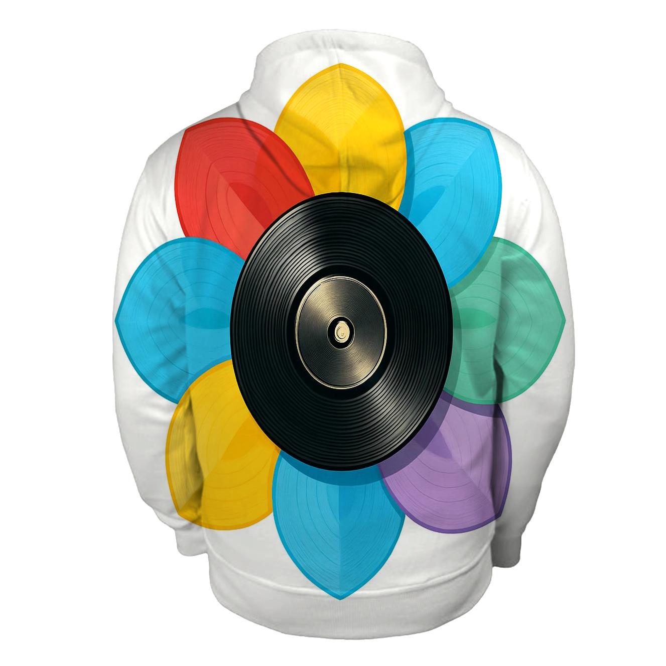 Rainbow Vinyl Bloom zip-up hoodies
