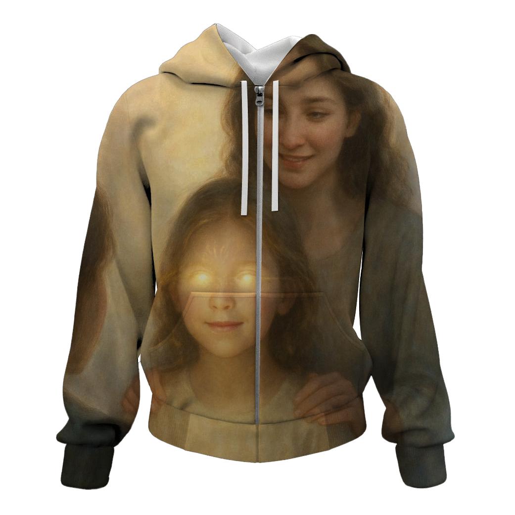 The Light She Placed Behind My Eyes printed hoodies