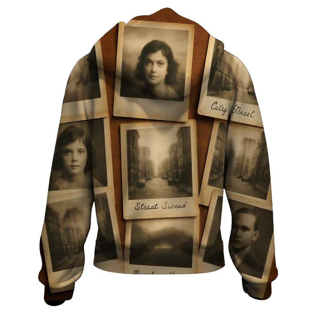Old Camera Club Snapshot Collage heavyweight hoodies