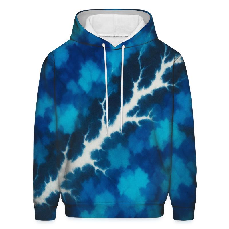 Diagonal Lightning Crumple Storm heavyweight hoodies