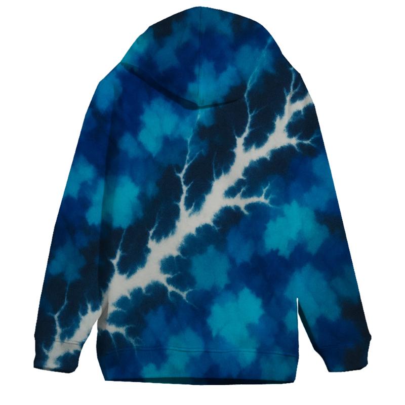 Diagonal Lightning Crumple Storm heavyweight hoodies