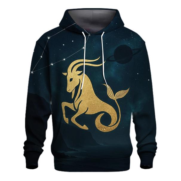 Luminous Capricorn Sea Goat Sigil zip-up hoodies