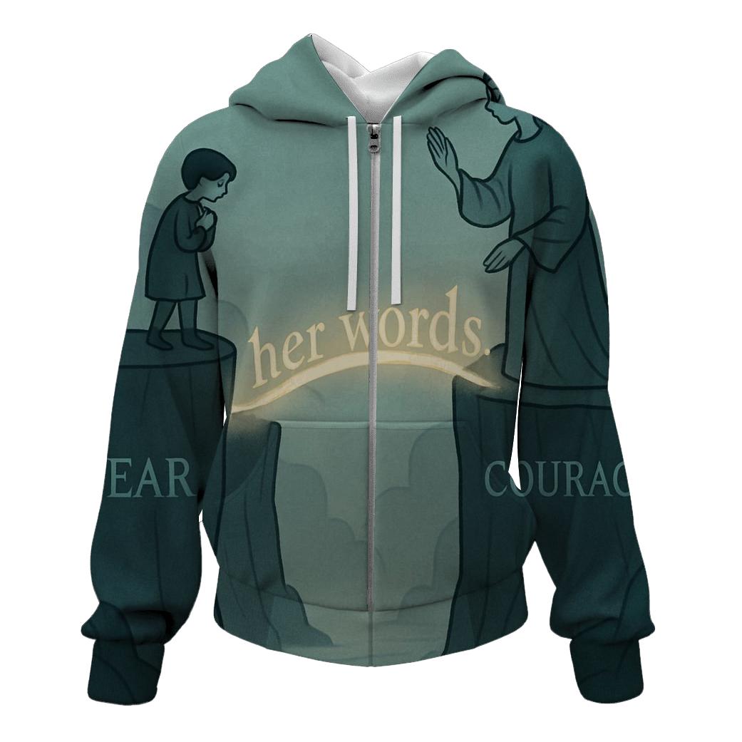 Her Voice The Bridge Between My Fears And Courage printed hoodies