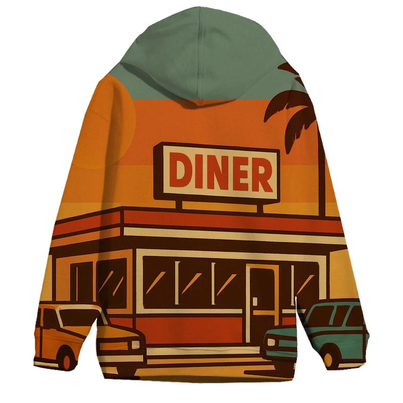 Retro Roadside Diner designer hoodies