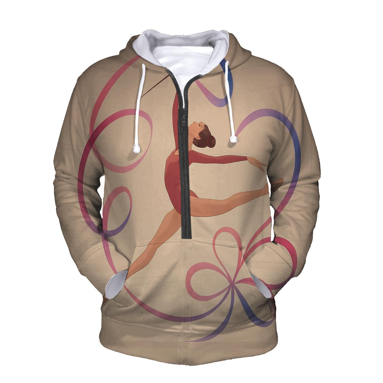 Rhythmic Gymnast Ribbon Arc custom hoodies